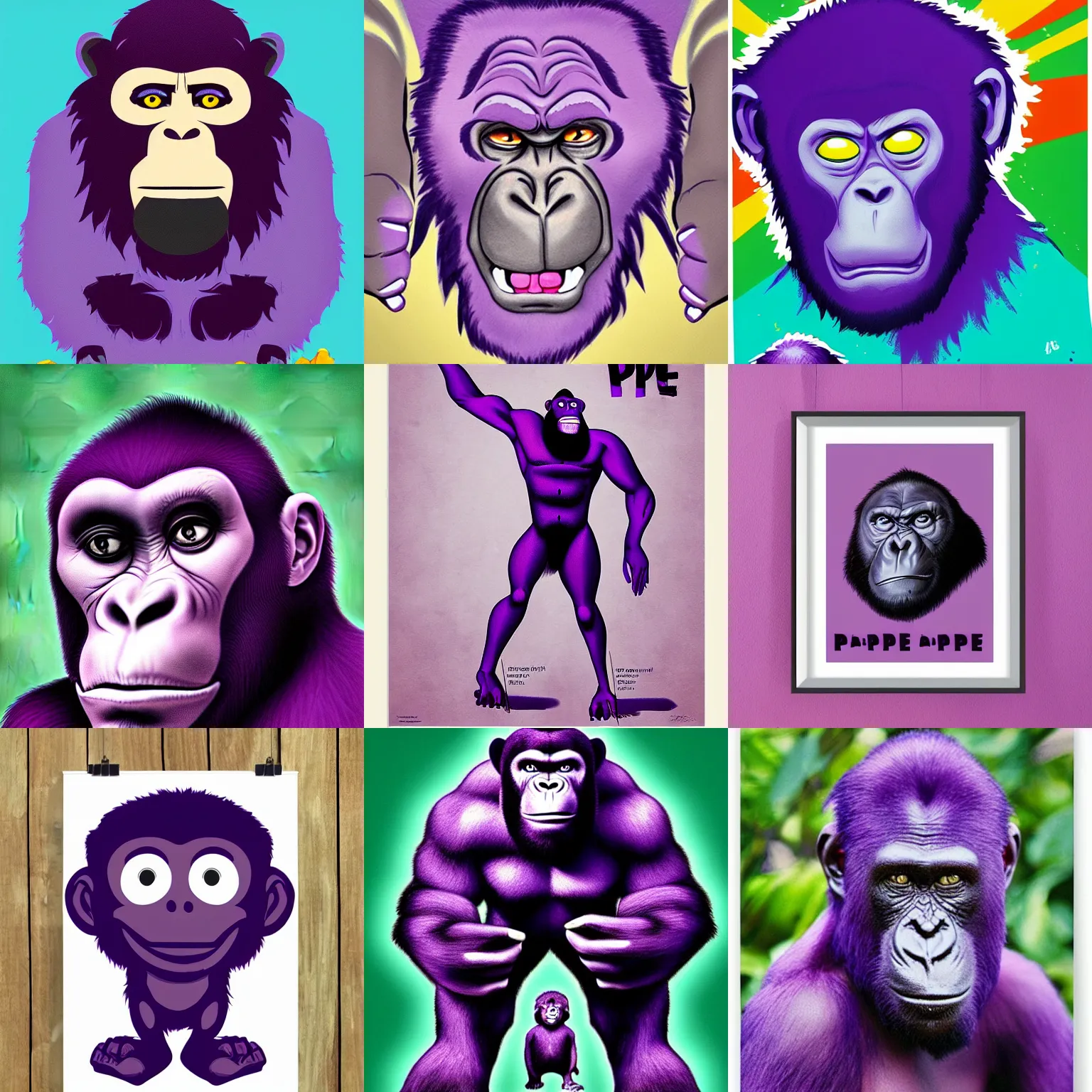 Image similar to purple ape poster