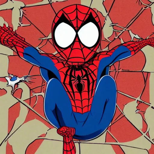 Image similar to spiderman in the style of south park
