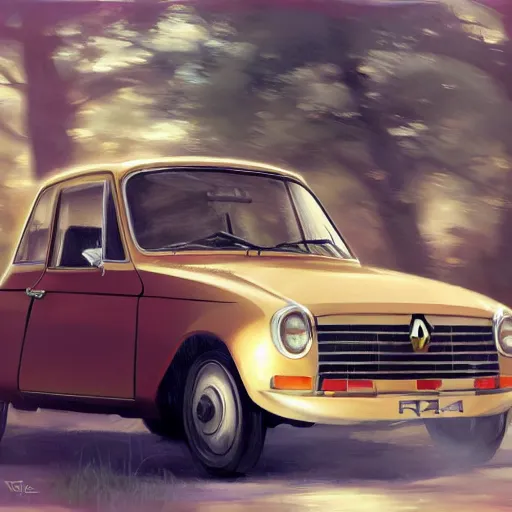 Image similar to a bunny driving a renault r 4, elegant, highly detailed, digital painting, artstation, concept art, matte, sharp focus, highly detailed, 4 k, hdr, smooth, sharp focus, high resolution, award - winning photo, photorealistic, art by artgerm and greg rutkowski and alphonse mucha, large shot