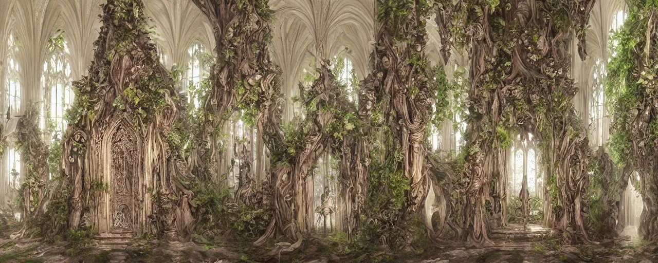 Image similar to hyperrealistic photo of the unseelie court gothic throne room mushrooms and flora