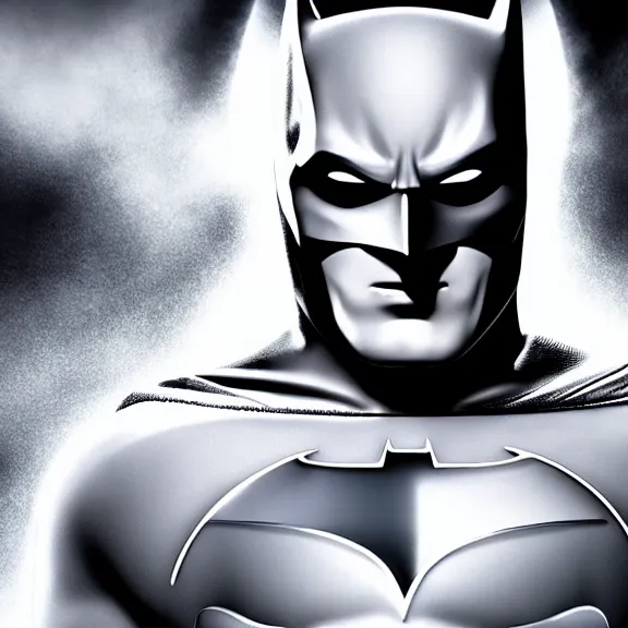 Image similar to white batman 4 k highly detailed