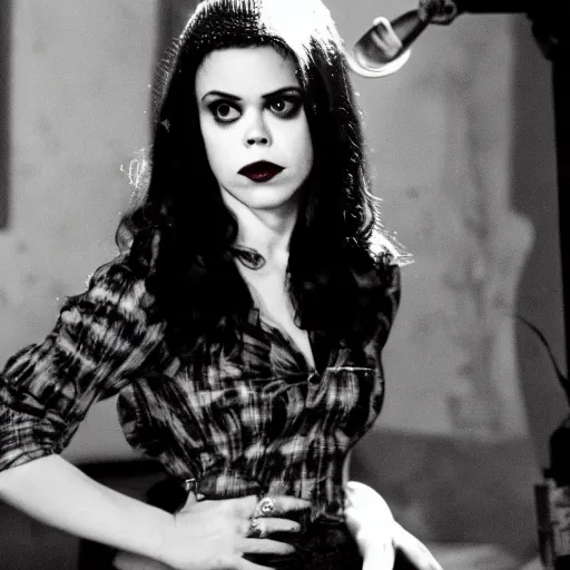 Prompt: beautiful fairuza balk in a film noir, 8 k,