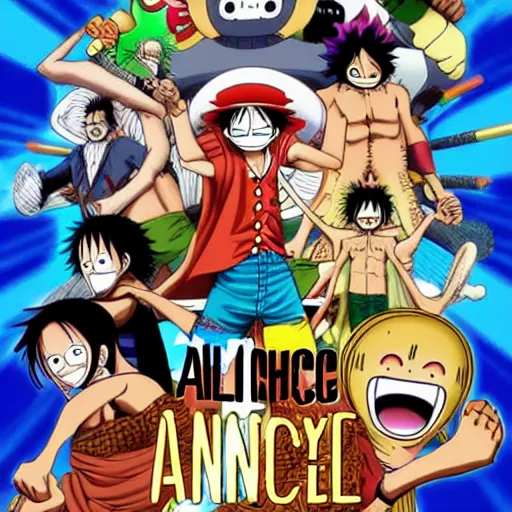 Prompt: all one piece character fighting in a theater