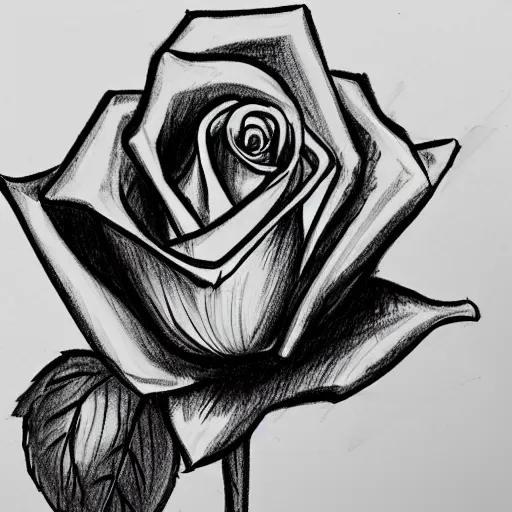 Prompt: concept art of a finger touching a rose, sketch, drawing, clear image,