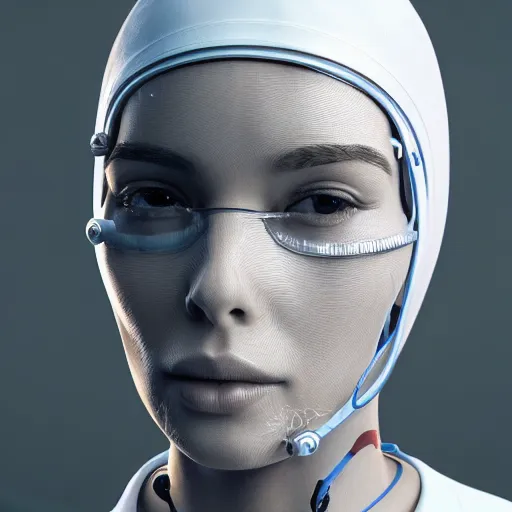Prompt: ultra realistic and intricate detailed photograph of a futuristic surgeon, doctor, medicine, healthcare, technology, innovation, bright modern style, artstation, unreal render, depth of field, ambient lighting, award winning, stunning