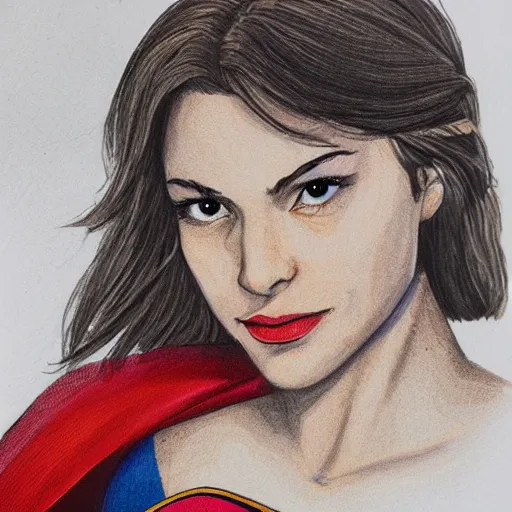 Prompt: a portrait of supergirl