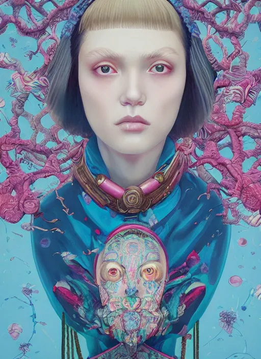 Image similar to fashion girl : : by martine johanna and simon stalenhag and chie yoshii and casey weldon and wlop : : ornate, dynamic, particulate, rich colors, intricate, elegant, highly detailed, centered, artstation, smooth, sharp focus, octane render, 3 d