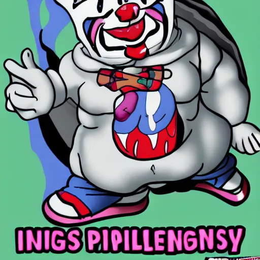 Image similar to juggalo Pillsbury doughboy