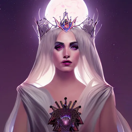 Prompt: Queen of the night, highly detailed, digital painting, artstation, concept art, soft light, sharp focus, illustration