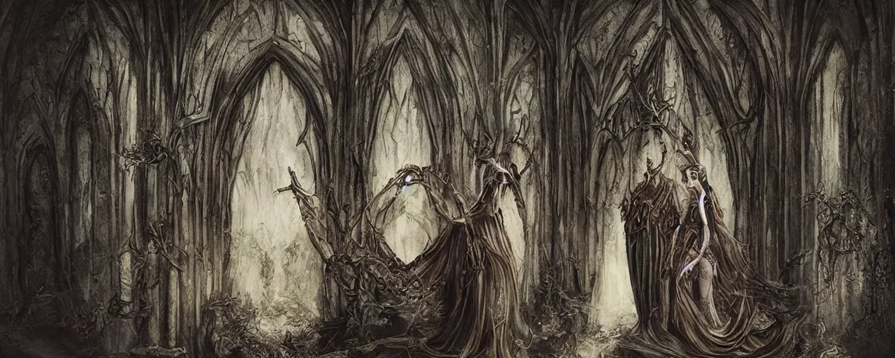 Image similar to unseelie court gothic