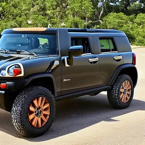 Image similar to a hummer mixed with a mini cooper