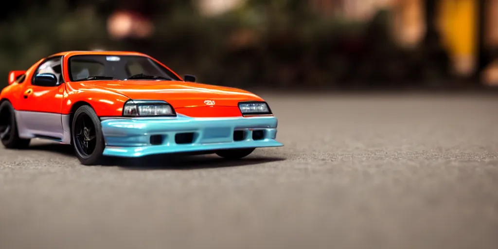 Prompt: Hot Wheels, 1994 toyota supra, cinematic, 8k, depth of field, bokeh.