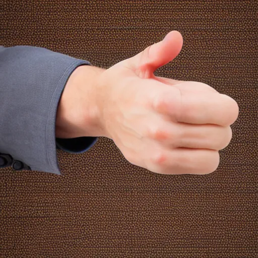 Prompt: stock photo man giving a thumbs up