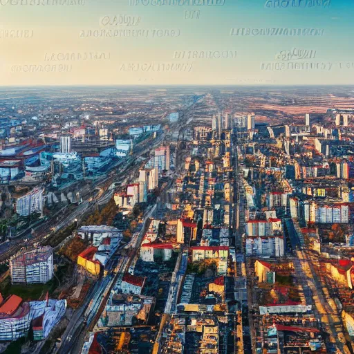 Prompt: Aerial photo of a Minsk city after apocalypse, ultra detailed, High resolution, 4k, nuclear war, alien invasion