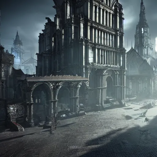 Image similar to grimdark gothic city, unreal engine, 8 k, ultra realistic, ultra detail