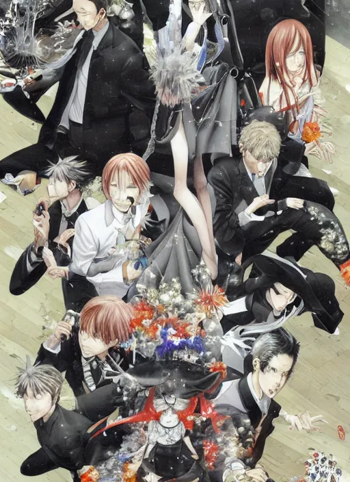 Prompt: the fall, takeshi obata, katsuhiro otomo,