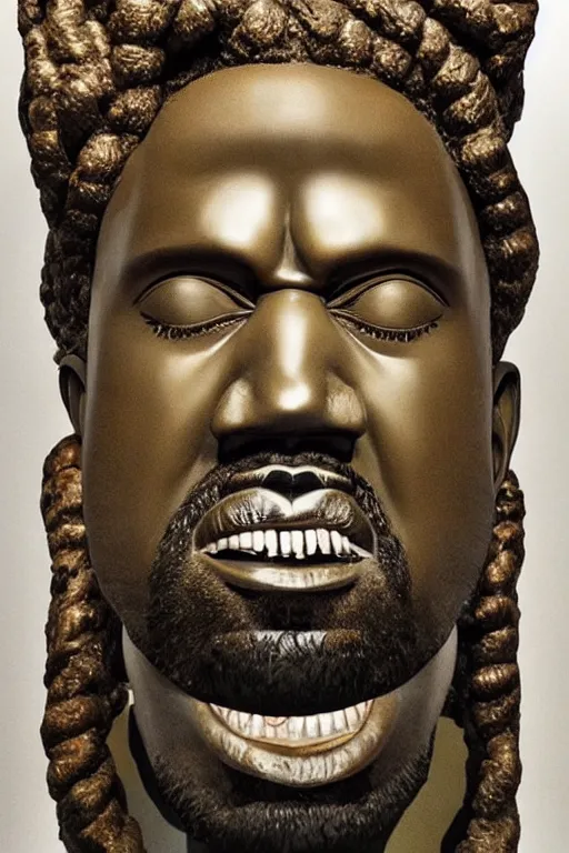 prompthunt: a sculpture of kanye west by takashi murakami, photo at an art  museum