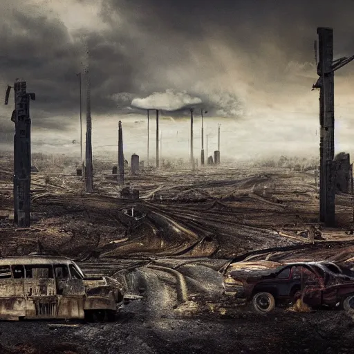 Image similar to the last picture man kind will ever take, 8 k resolution hyperdetailed, dystopian apocalyptic surrealism