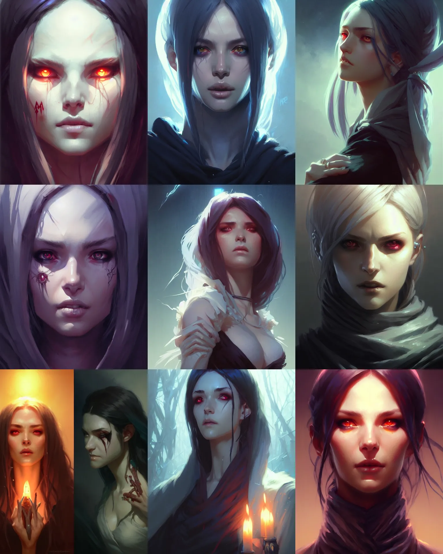 Prompt: a female necromancer | | fine - face, pretty face, realistic shaded perfect face, fine details. anime. realistic shaded lighting poster by greg rutkowski, magali villeneuve, artgerm, jeremy lipkin and michael garmash and rob rey