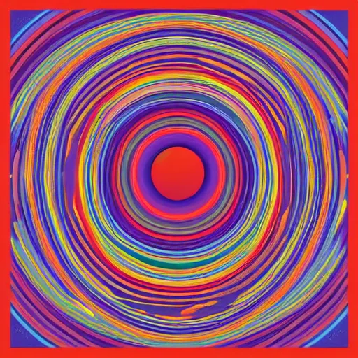 Prompt: minimal album cover psychedelic poster