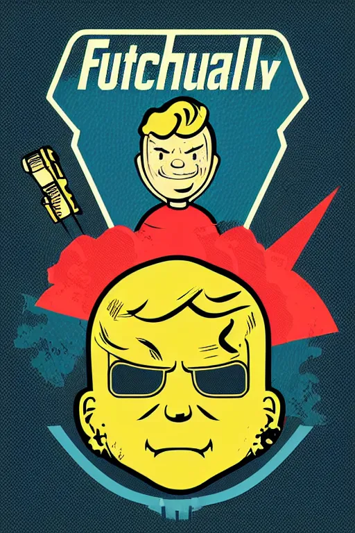 Image similar to fallout 7 6 retro futurist illustration art by butcher billy, sticker, colorful, illustration, highly detailed, simple, smooth and clean vector curves, no jagged lines, vector art, smooth andy warhol style