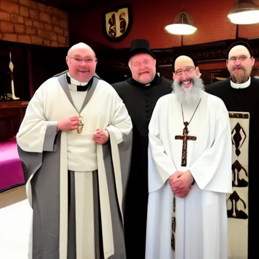 Image similar to a priest, a rabbi and a minister walk into the bar