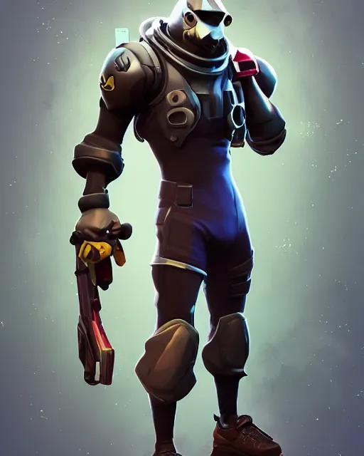 Image similar to of a full _ body _ shot _ hero _ pose _ of _ a _ realistic _ stylized _ to _ fit _ fortnite _ aesthetics _ a _ spacepunk _ mouse _ king _ portrait _ ismail _ inceoglu _ trending _ on _ artsta.