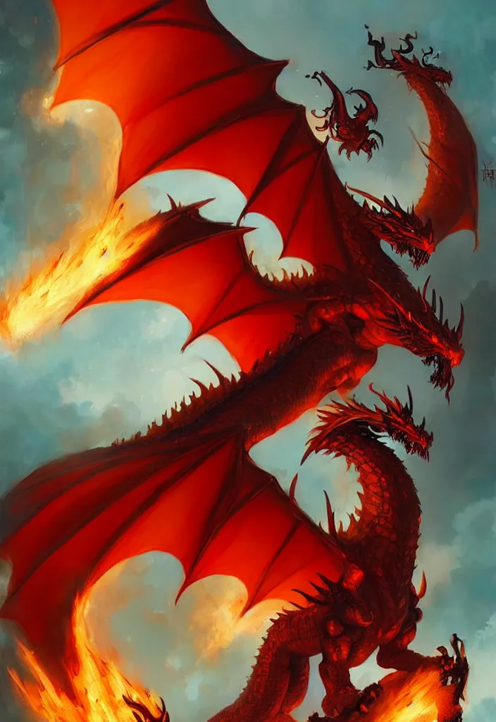 Image similar to a fire dragon by bayard wu,