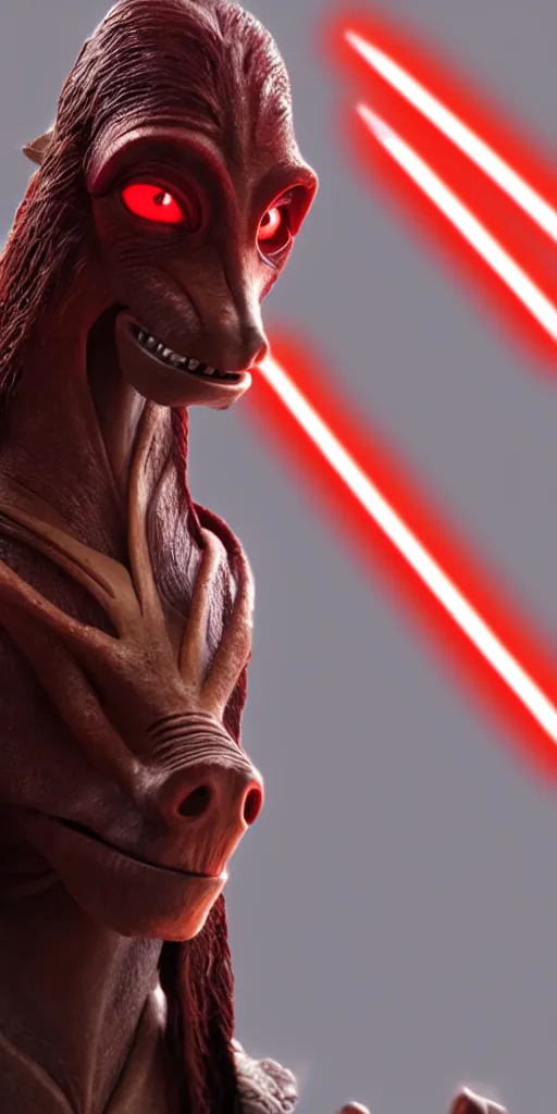 Image similar to darth jar jar binks, 4 k