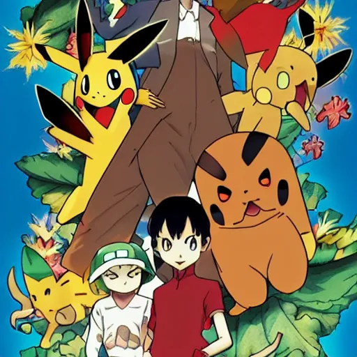 Prompt: pokemon by satoshi kon