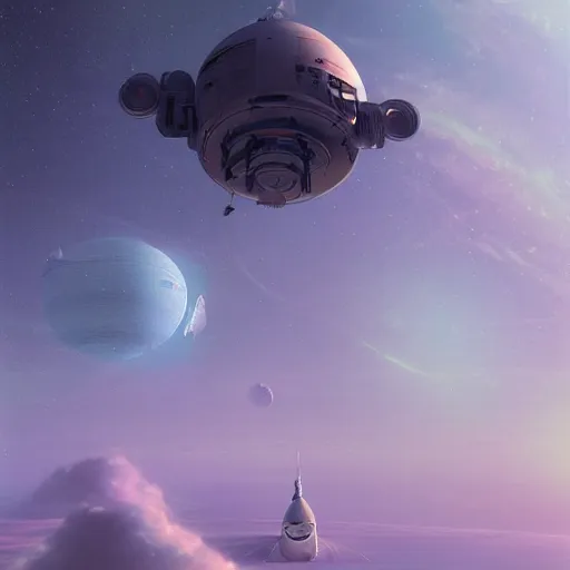 Image similar to an artist's rendering of a spacecraft, concept art by beeple, cgsociety, space art, concept art, sci - fi, reimagined by industrial light and magic