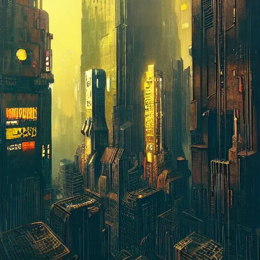 Image similar to gotham city retrofuturistic cityscape, cyberpunk 2 0 7 7 and beksinski art style