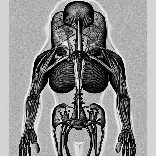 Prompt: biological anatomical diagram of a minion labelling its anatomy and organs