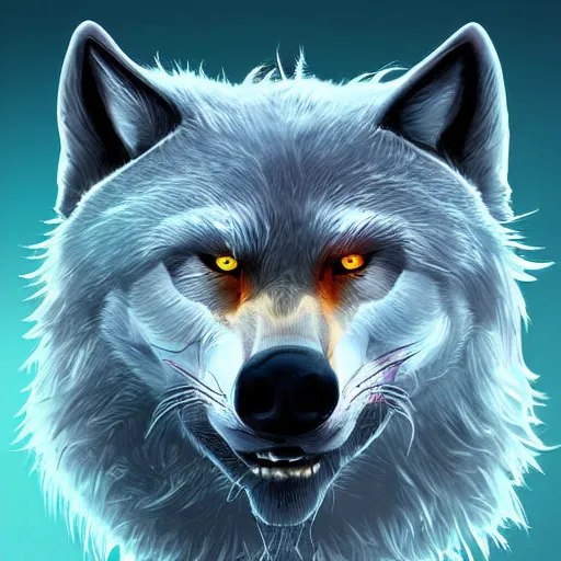 Prompt: alpha wolf head, scarred eye, head, digital art, highly detailed, artstation