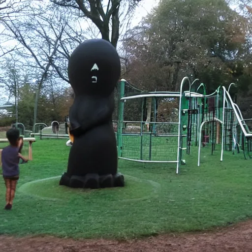 Image similar to scary figure by the playground grainy photo