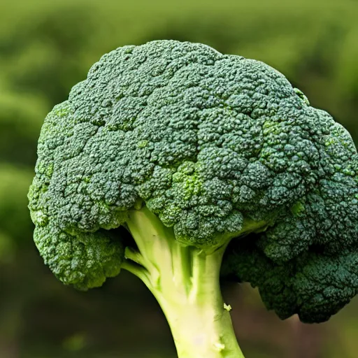 Image similar to A head of broccoli complaining about the weather