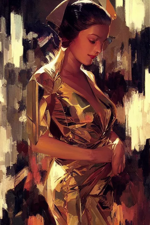 Image similar to buddhism, futurism, painting by greg rutkowski, j. c. leyendecker, artgerm