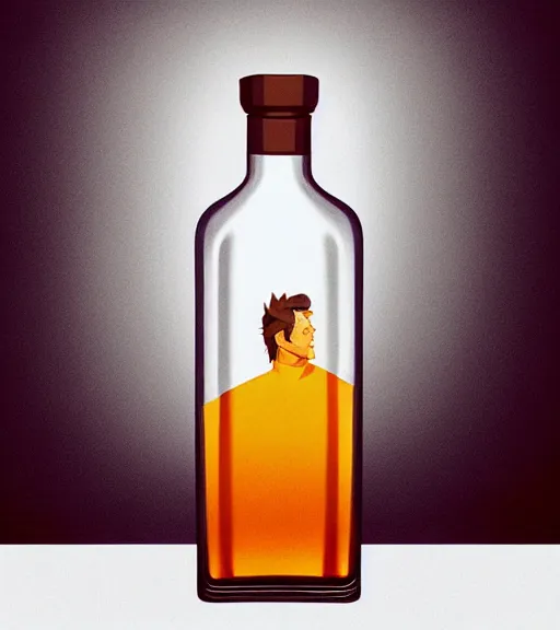 Prompt: face icon stylized minimalist bottle!! ben stiller whiskey!, loftis, cory behance hd by jesper ejsing, by rhads, makoto shinkai and lois van baarle, ilya kuvshinov, rossdraws global illumination