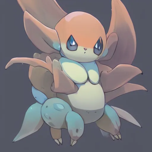 Image similar to translucent cute pokemon like pet with cute eyes, dark colors smoke spiritual fantasy digital art by artgem, studio ghibli, clean cel - shaded vector art, style artstation, style greg rutkowski, octane render, unreal engine 6, epic game graphics, fantasy, conceptual art, ray tracing