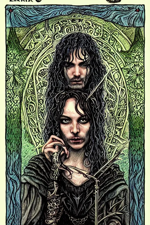 Image similar to dark fantasy, tarot card of the Ian Lynch from the band lankum!!!!!, dark surrealist , fantasy, intricate, elegant, highly detailed, digital painting, artstation, concept art, smooth, sharp focus, illustration, art by Jim Fitzpatrick