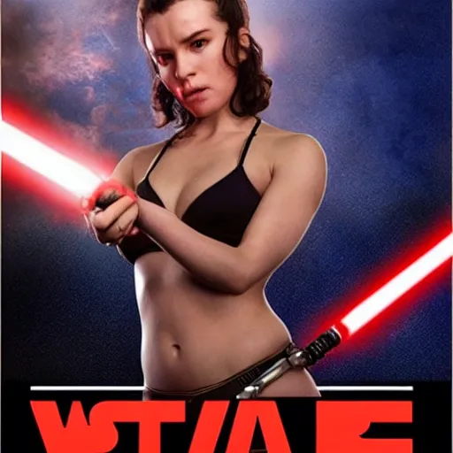 Image similar to star wars bikini version, 8 k movie poster,