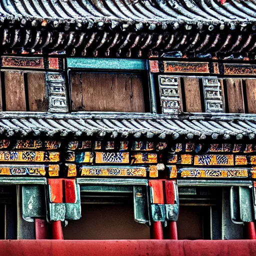 Prompt: the forbidden city by giorgio morandi, macro shot, natural light