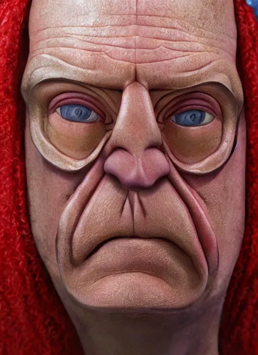 Image similar to photorealistic 3 0 0 0 ( dr. john a. zoidberg ), portrait photography feroflex photorealistic studio lighting ektachrome detailed intricate face details, ultradetails, beautiful face, realistic shaded perfect face, extremely fine details