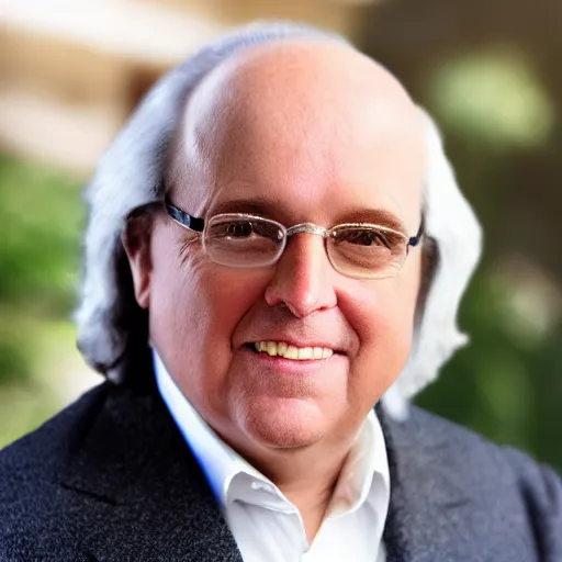 Image similar to professional head shot of benjamin franklin alive today and working as a realtor,