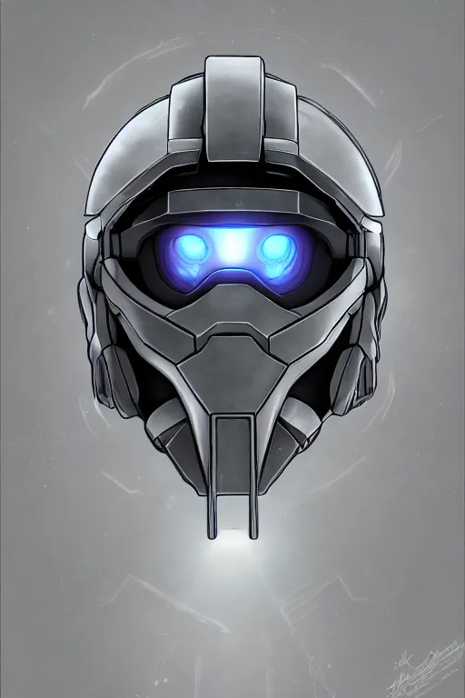 Image similar to robot ninja mask helmet halo master chief radiating a glowing aura global illumination ray tracing hdr fanart arstation by ian pesty and katarzyna da „ bek - chmiel