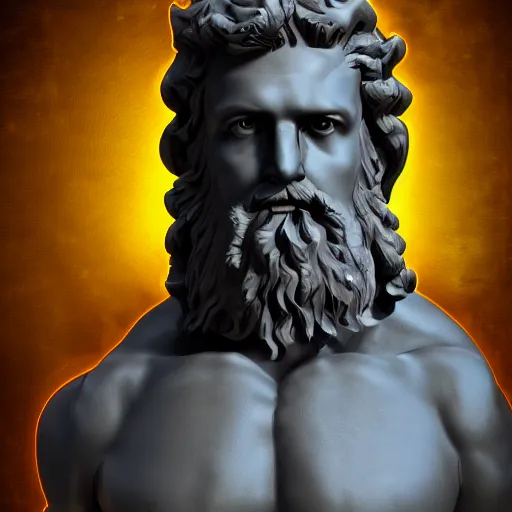 Image similar to zeus, digital art, 8 k