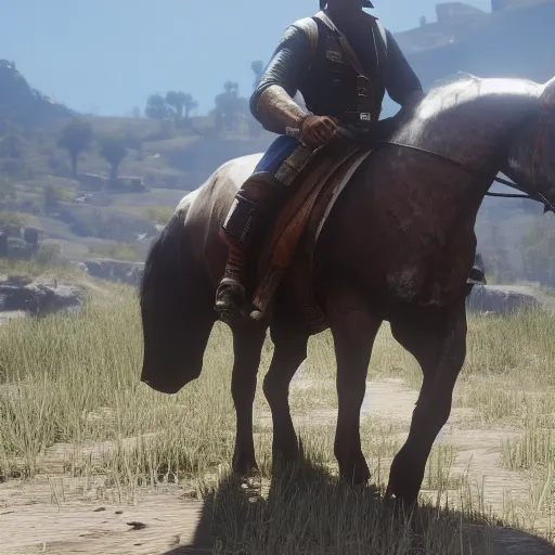 Prompt: Film still of Jango Fett in Red Dead Redemption 2 (2018 video game)