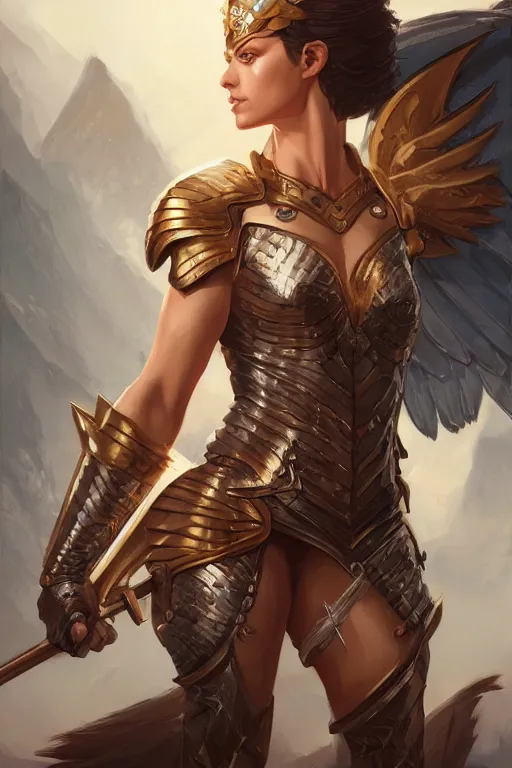 Image similar to amazon valkyrie athena, d & d, fantasy, portrait, highly detailed, headshot, digital painting, trending on artstation, concept art, sharp focus, illustration, art by artgerm and greg rutkowski and magali villeneuve