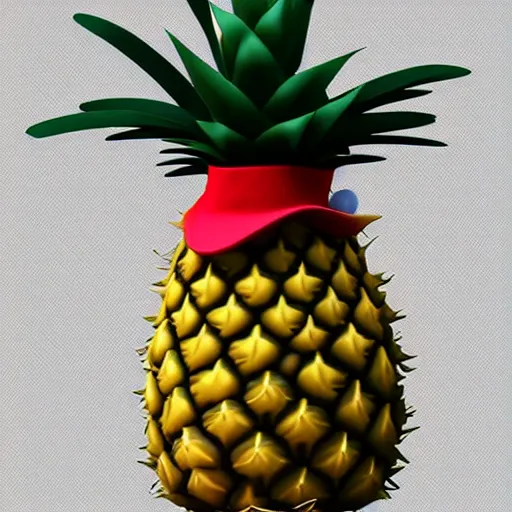 Image similar to a pokemon that looks like a pineapple, the pineapple that is laughing ， digital art, trending on art station. unreal engine.