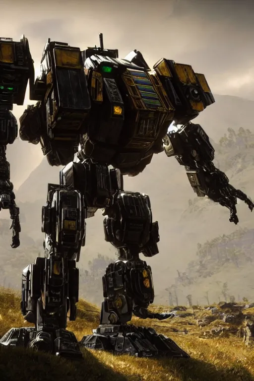 Image similar to cinematic still in mechwarrior _ 5, intricate ornate humanoid mecha warrior,